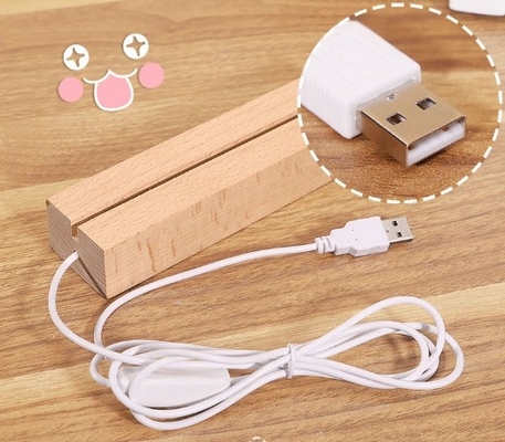 kaufen OEM DIY Beleuchtung Klares Acryl Licht Stand Desk Blank Warm Led Mit USB-Ladung online manufacture