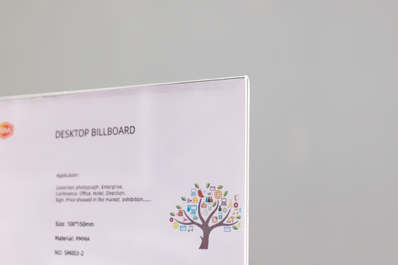 kaufen Klares Plexiglas T-Form Akrylschild Halter Desktop Billboard Tagungsbüro Hotel online manufacture