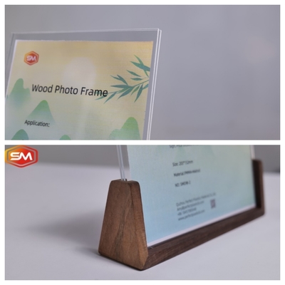 kaufen Akrylfotostand mit hoher Lichtdurchlässigkeit mit Holzbasis Umweltfreundliche Alternative online manufacture
