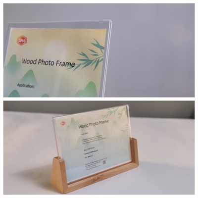 kaufen Kristallklares vertikal anpassbares Fotoraum mit massivem Holz online manufacture