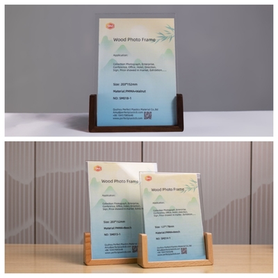 kaufen Rechteckiger A5-Akrill-Fotoraum mit Fotoraum auf Holzbasis online manufacture