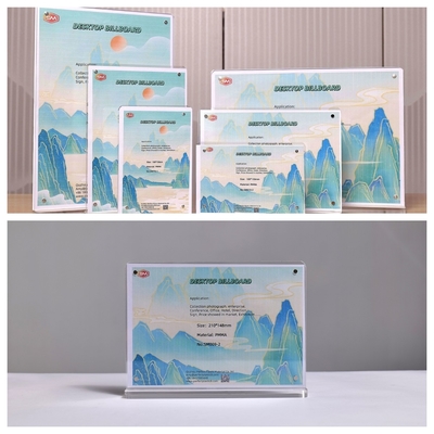kaufen Kunststoff 8,5x11 5x7 T-Form magnetischer Acryl-Schildhalter für Tischplatten-Acryl-Schild-Display-Stände online manufacture