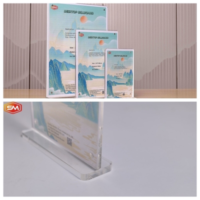 kaufen Runder 2,5 mm T-förmiger Acrylschildhalter mit magnetischem Anzeigestand on-line-Fertigung