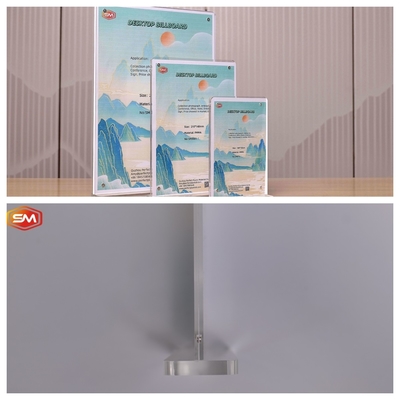 kaufen T-Form Akryl-Schildhalter 8.5*11 Anzeige-Stand Doppelseitige online manufacture