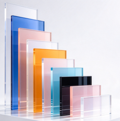 Besorgen Farbiges klares Acrylblech PMMA-Panel mit glatter Oberfläche, hoher Lichtübertragung und anpassbarer Farbe für Einzelhandelsbildschirme online manufacture