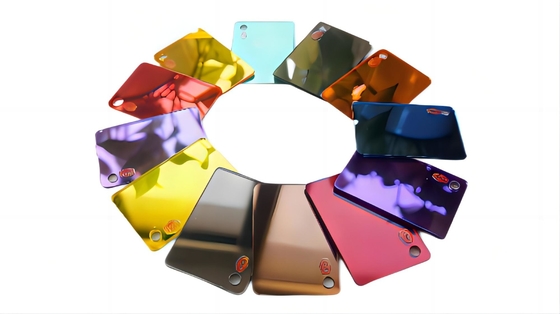 Professionelle 0,6 mm-6 mm 100% Jungfrau Gold Plexiglas Spiegel Acrylblech