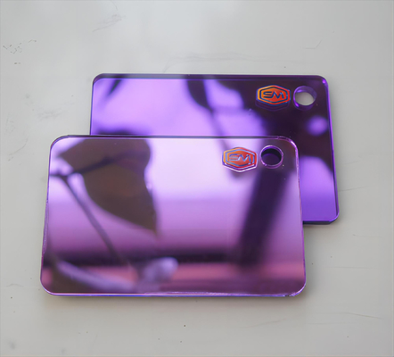 Kostenlose Probe 1,8 mm doppelseitiger Spiegel Acrylblech Glitter-Panel Kunststoffspiegelblech