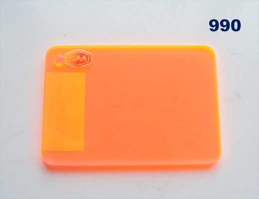 Gelb Grün Orange Fluoreszenz PMMA Plexiglas Acrylblech angepasst Hochglänzend