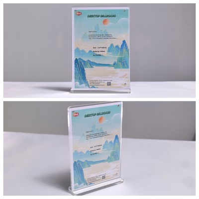 Starke Speisekarte Tisch Klares Restaurant 5x7 Zoll T-Form Magnetischer Acrylschildhalter