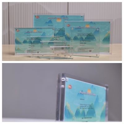 Klares transparentes Bild Magnetischer Akrylfotoraum Posterbildschirmstand