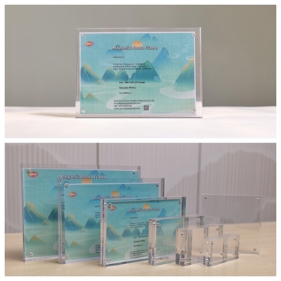 8x10 klares Kunststoff 20 mm Dicke Bild Acryl magnetischer Fotoraum