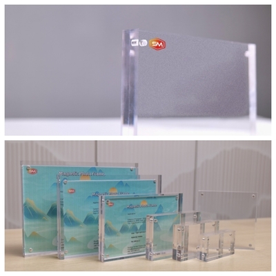 Zusammengestellte Mehrfachgröße Doppelseitige klare Acrylmagnetfotoraum