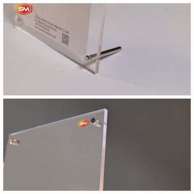 A5 Bild 4x6 Akrylfotoraum mit Stand Werbebildschirm Familienporträts