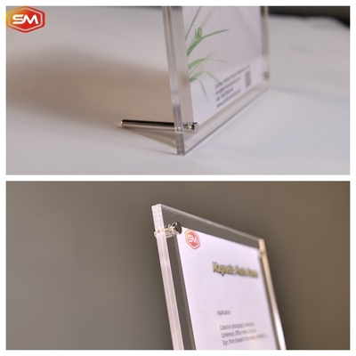 Akrylfotoraumhalter mit Schraubschreibtisch-Photoposterrahmen