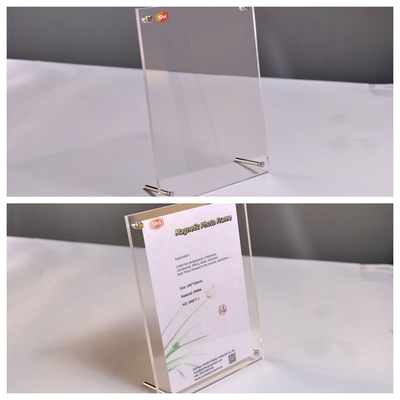 Akrylfotoraum mit Stand Akrylkartenhalter mit Schraubfuß