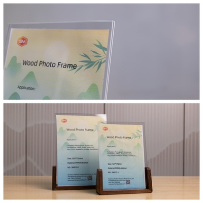 Holzbasis Schnitt U-förmig A5 Acryl Fotorahmen Porträt Bildrahmen