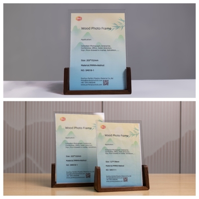 Walnuss-Acryl-Fotoraum U-Form Festbecken mit individuellem Logo