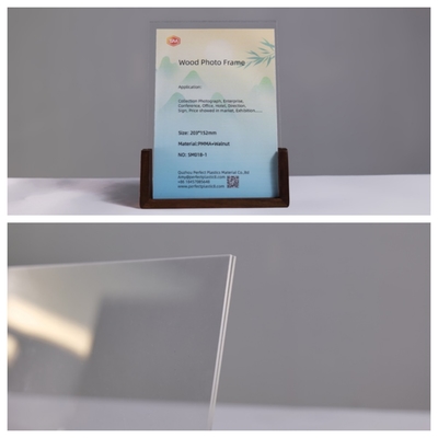 Personalisierte Glas 2 Pack Akryl Foto-Rahmen mit Holzbasis