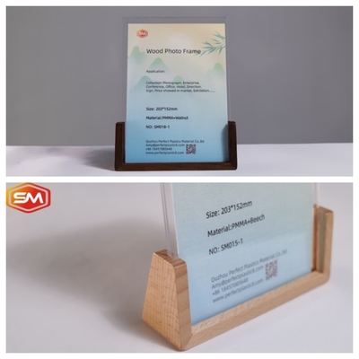 3x3,5 Zoll großes U-förmiges Acryl-Fotoraum mit Holzgrund