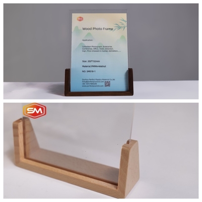Acrylfotoraum mit Holzgrund für Geschenk 6x8