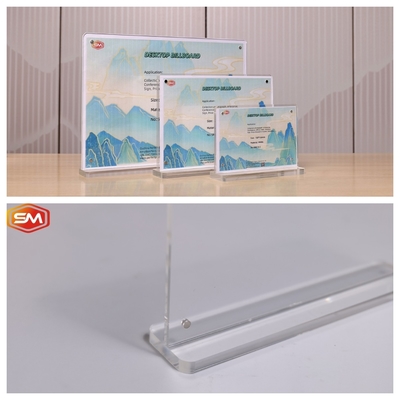 Vertikalgestaltung 10x15cm T-Form Akrylschildhalter